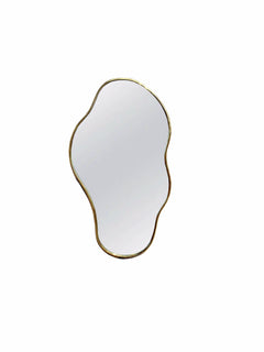 Varaudu Asymmetrical Brass Mirror Handmade Wall Brass Mirror 369099651 - Antique Brass Bathroom Mirror, Vanity Wall Decor