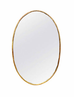 Varaudu Oval Antiqued Brass Mirror Unlacquered Brass Mirror 369099905 - Antique Brass Bathroom Mirror, Vanity Wall Decor