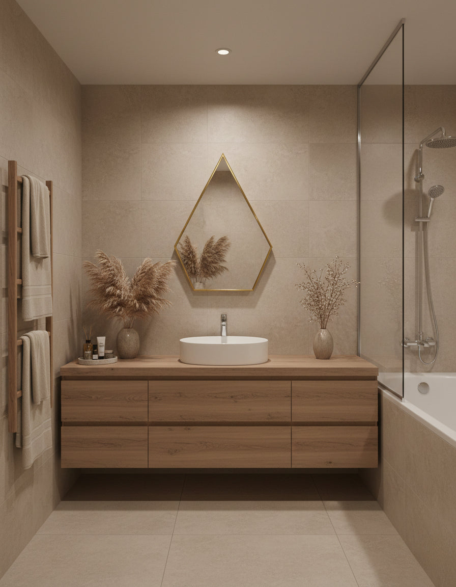 Varaudu Gold Brass Frame Mirror 369099645 - Antique Brass Bathroom Mirror, Vanity Wall Decor