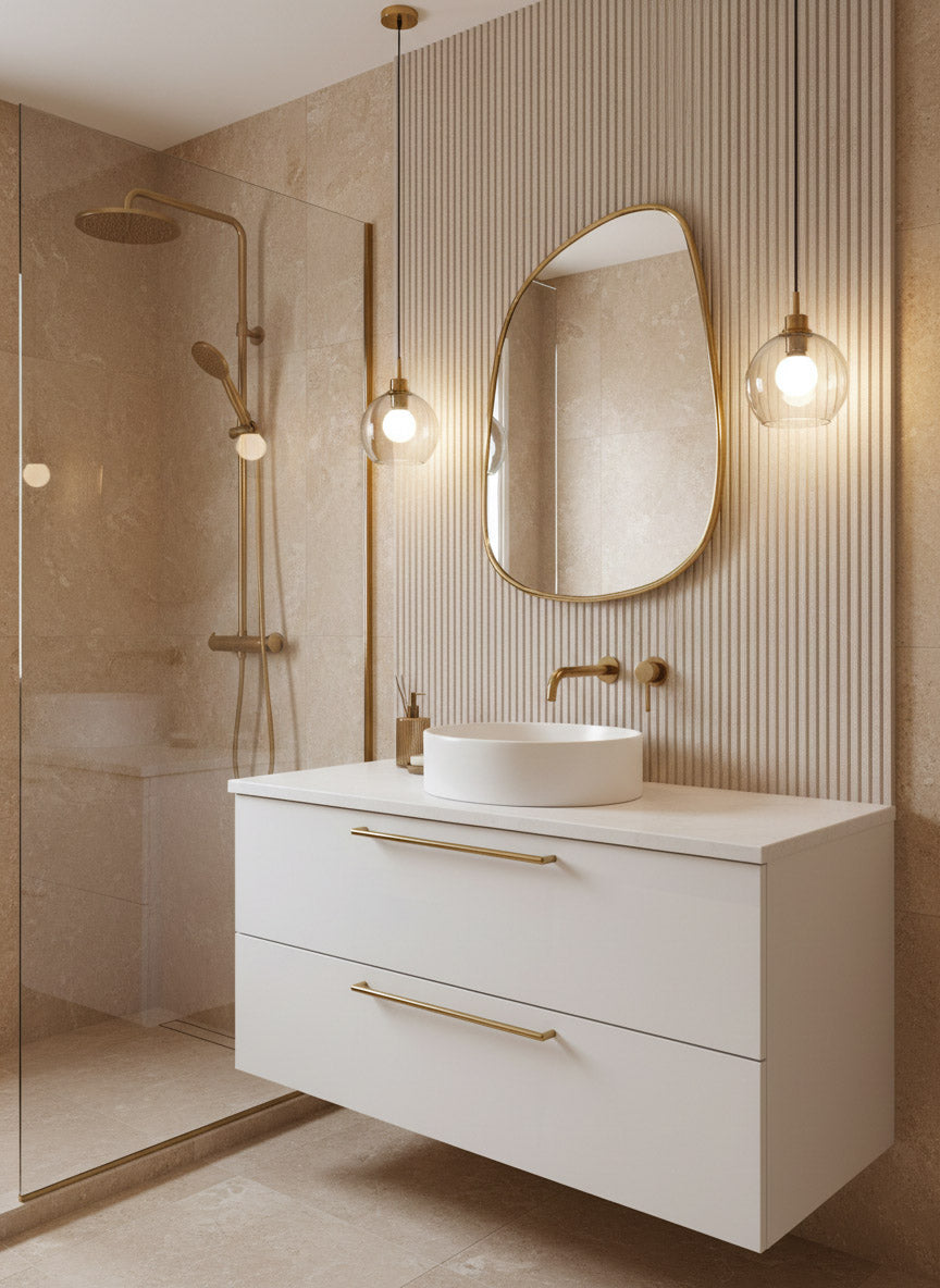 Varaudu Irregular Brass Mirror Handmade Bathroom Wall Mirror 369099663 - Antique Brass Bathroom Mirror, Vanity Wall Decor