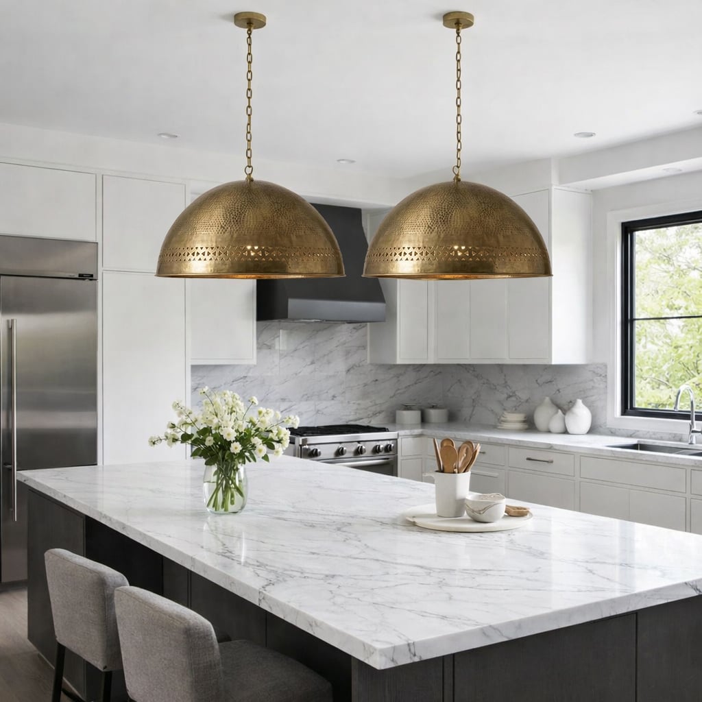 Brass Dome Pendant Light