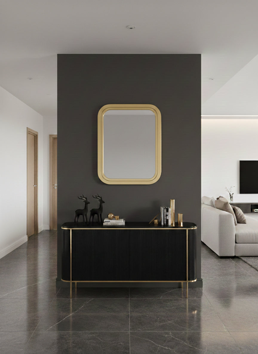 Varaudu Gold Rectangle Mirror Handmade Bathroom Mirror 369099687 - Antique Brass Bathroom Mirror, Vanity Wall Decor