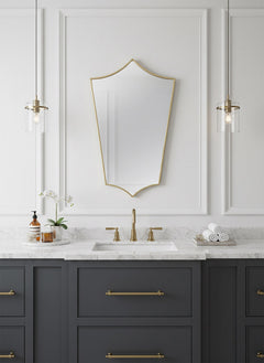 Varaudu Italian Brass Frame Wall Mirror Antique Brass Unlacquered Brass 369099722 - Antique Brass Bathroom Mirror, Vanity Wall Decor