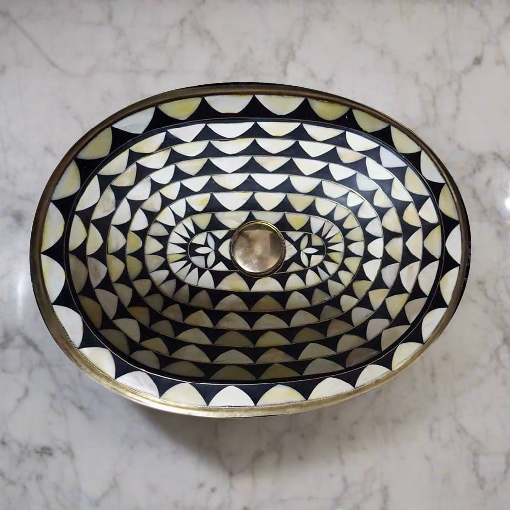 Oval Undermount Brass Sink