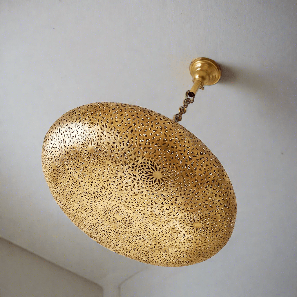 Handforged Moroccan Brass Lampshade