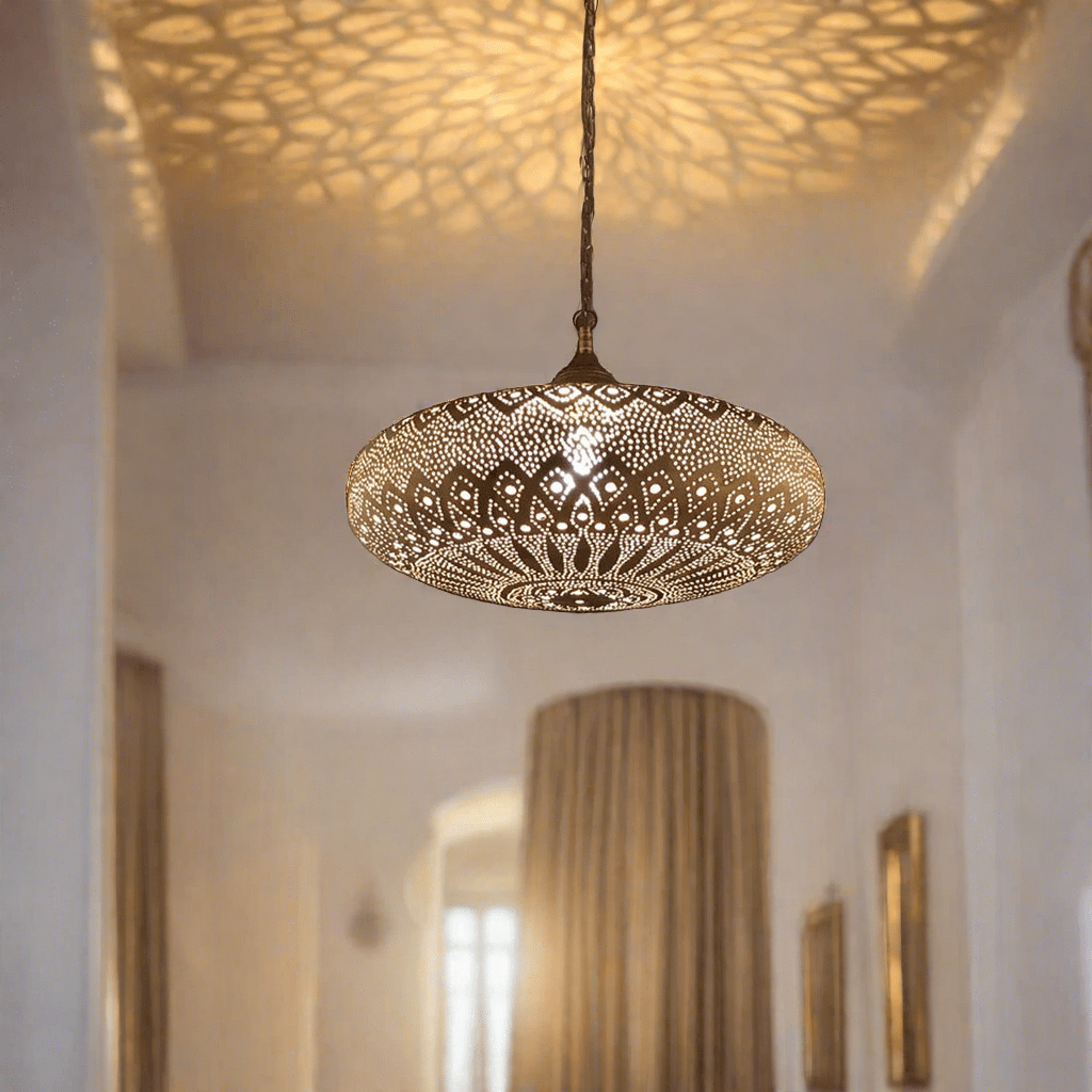 Moroccan Brass Ceiling Lampshades