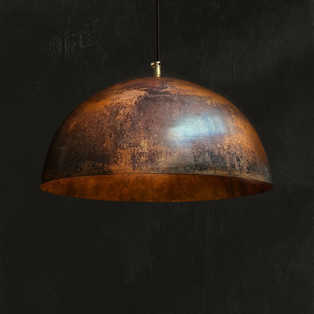 Wide Dome Copper Pendant Light