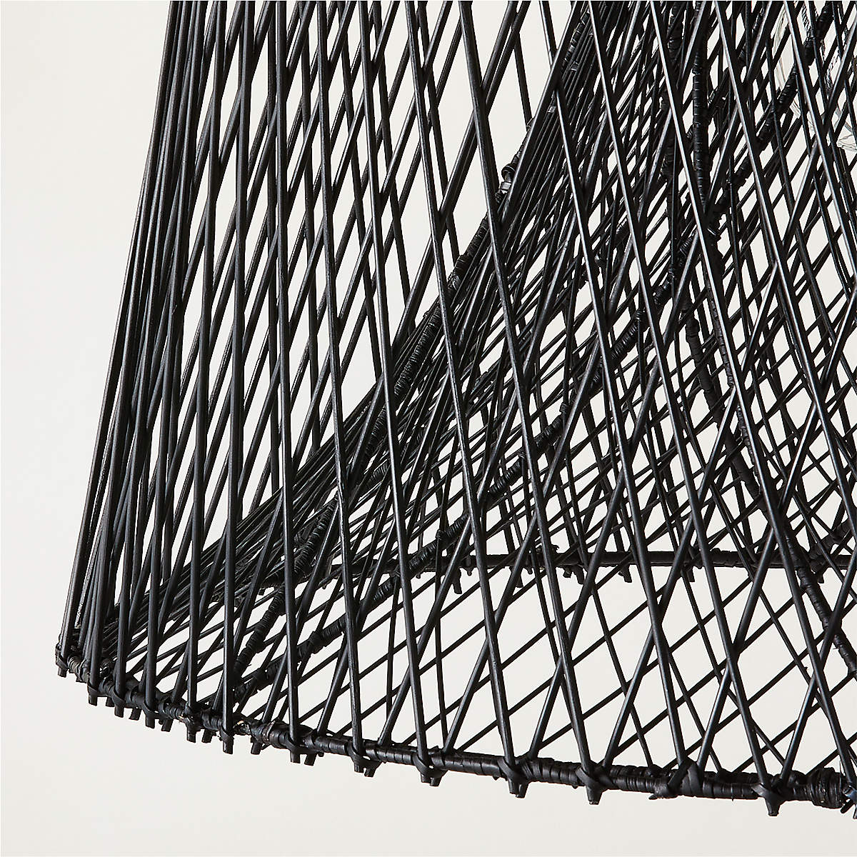 Nassa Black Rattan Pendant Light