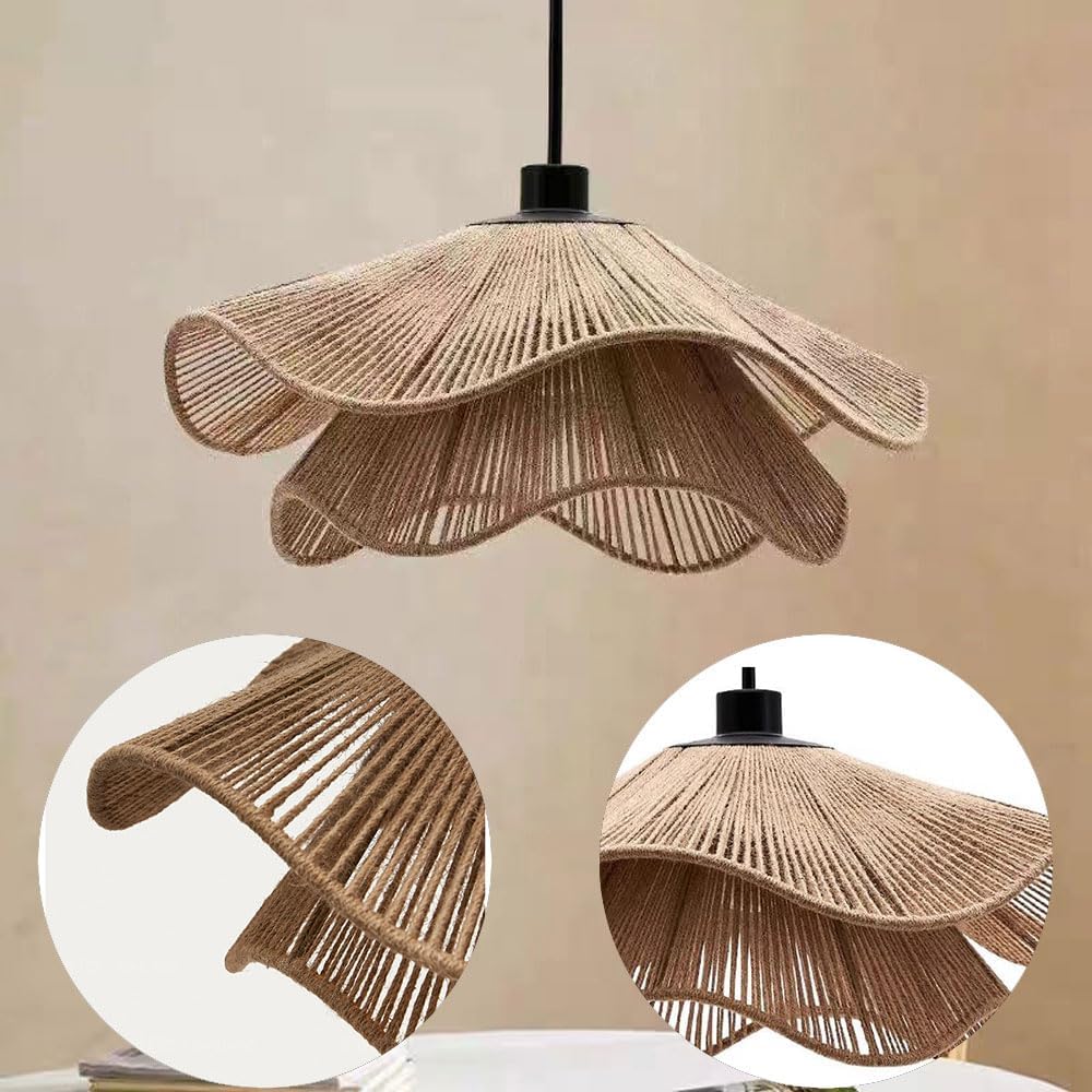 Natural Hemp Rope Woven Pendant Light