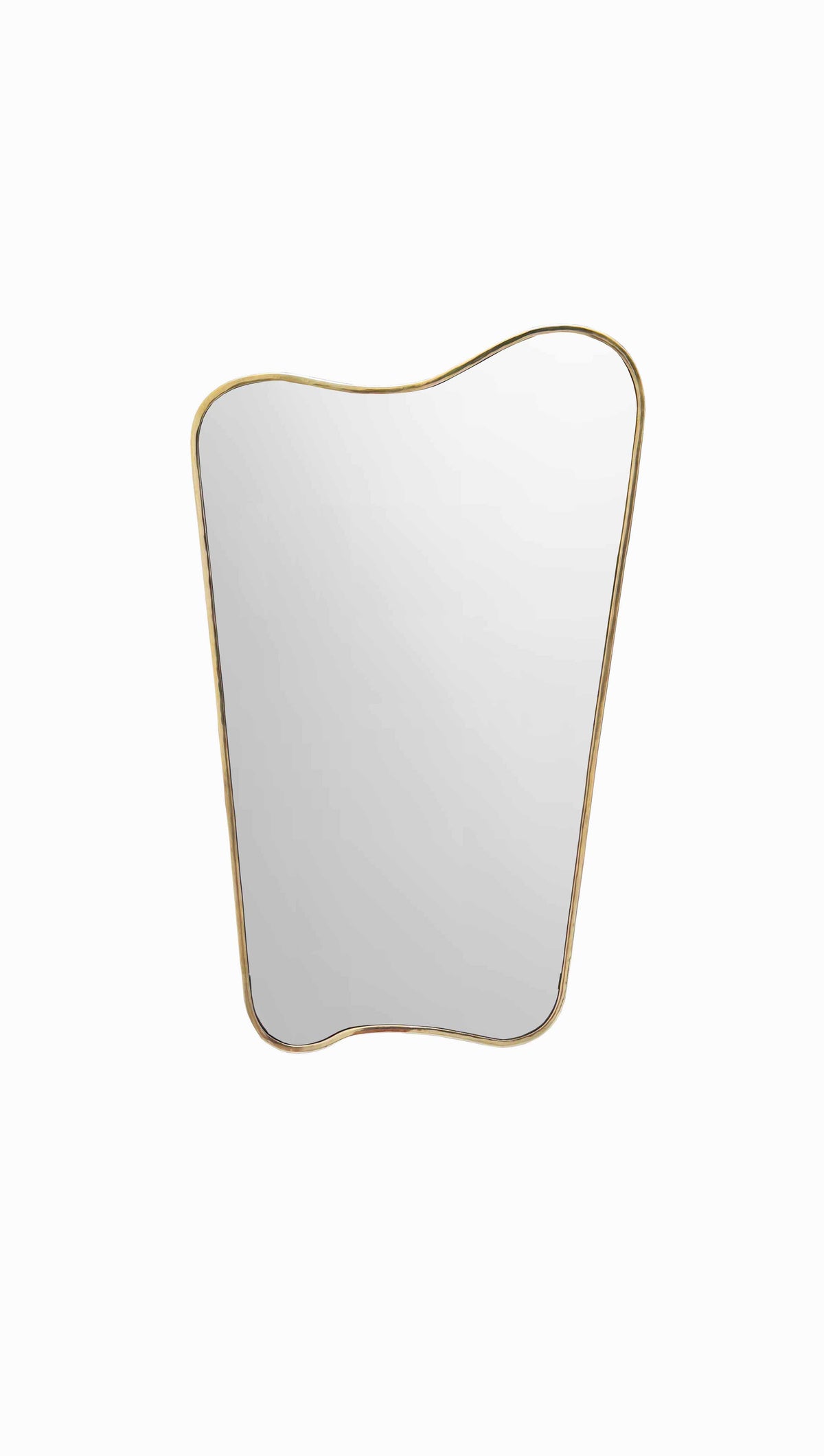 Varaudu Freeform Wall Mirror - Antique Brass Bathroom Mirror, Vanity Wall Decor