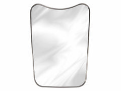 Varaudu Curved Brass Mirror Frame Wall Mirror - Antique Brass Bathroom Mirror, Vanity Wall Decor