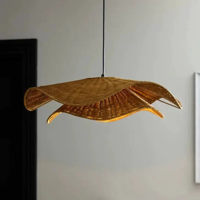 Nina Campbell Natural Velero Wicker Rattan Pendant Light