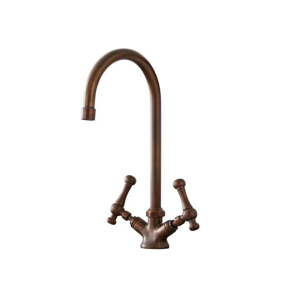 Oil Rubbed Bronze Bathroom Faucet – Vintage Gooseneck Vanity Sink Tap