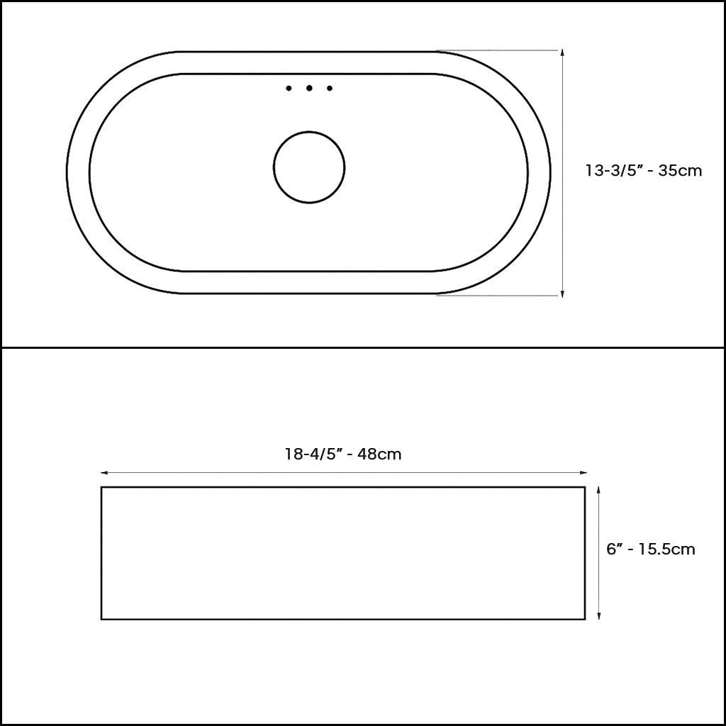 Brass Oval Vessel Sink