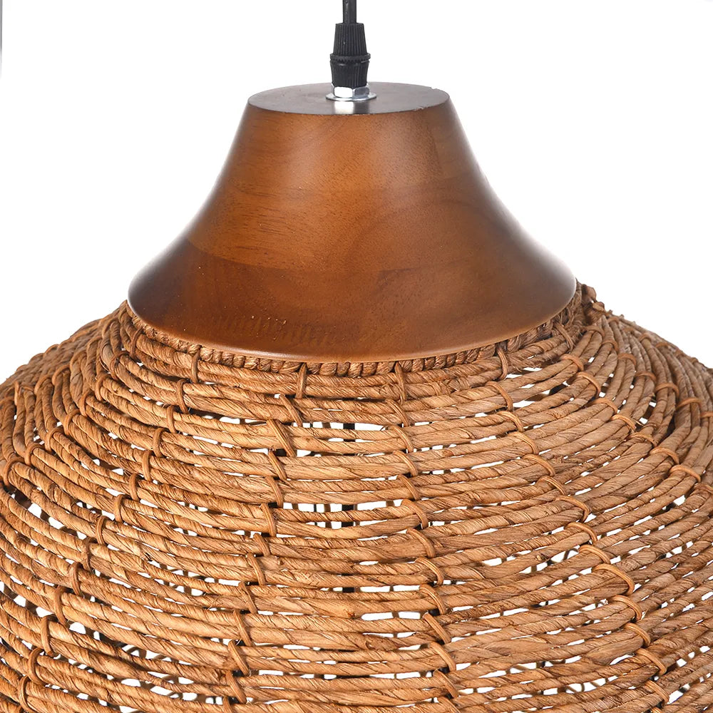 Oversized Cage Wabi Sabi Natural Woven Kitchen Pendant Light