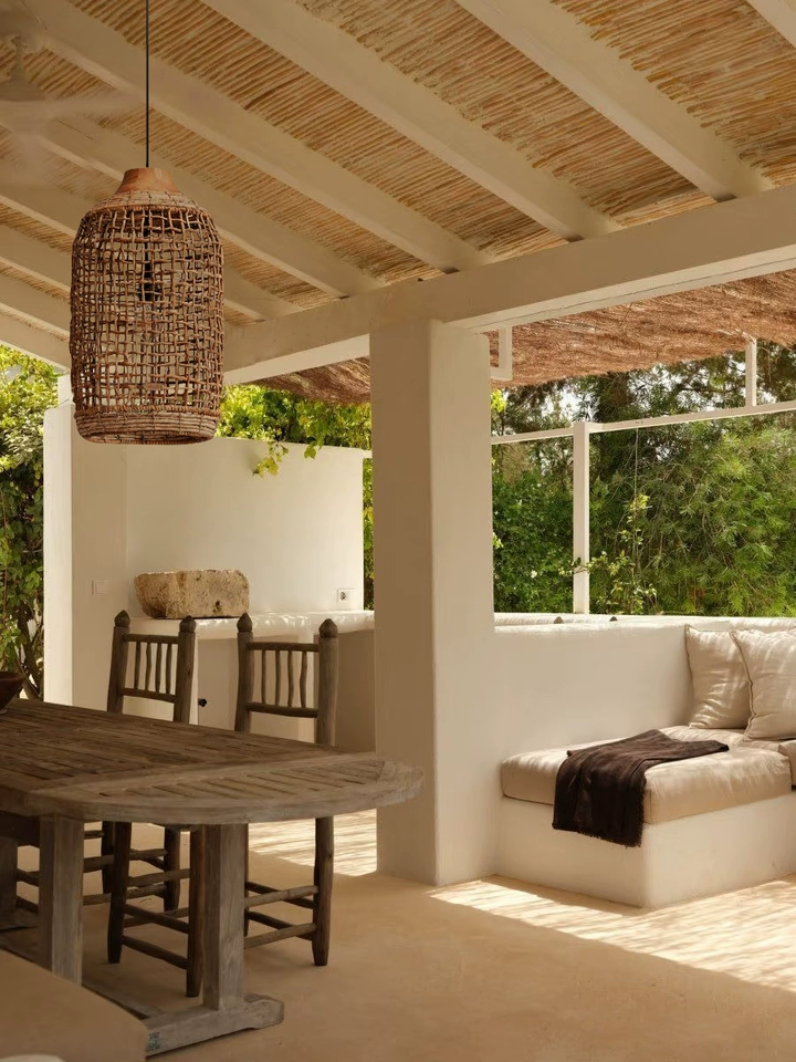 Oversized Cage Wabi Sabi Natural Woven Kitchen Pendant Light