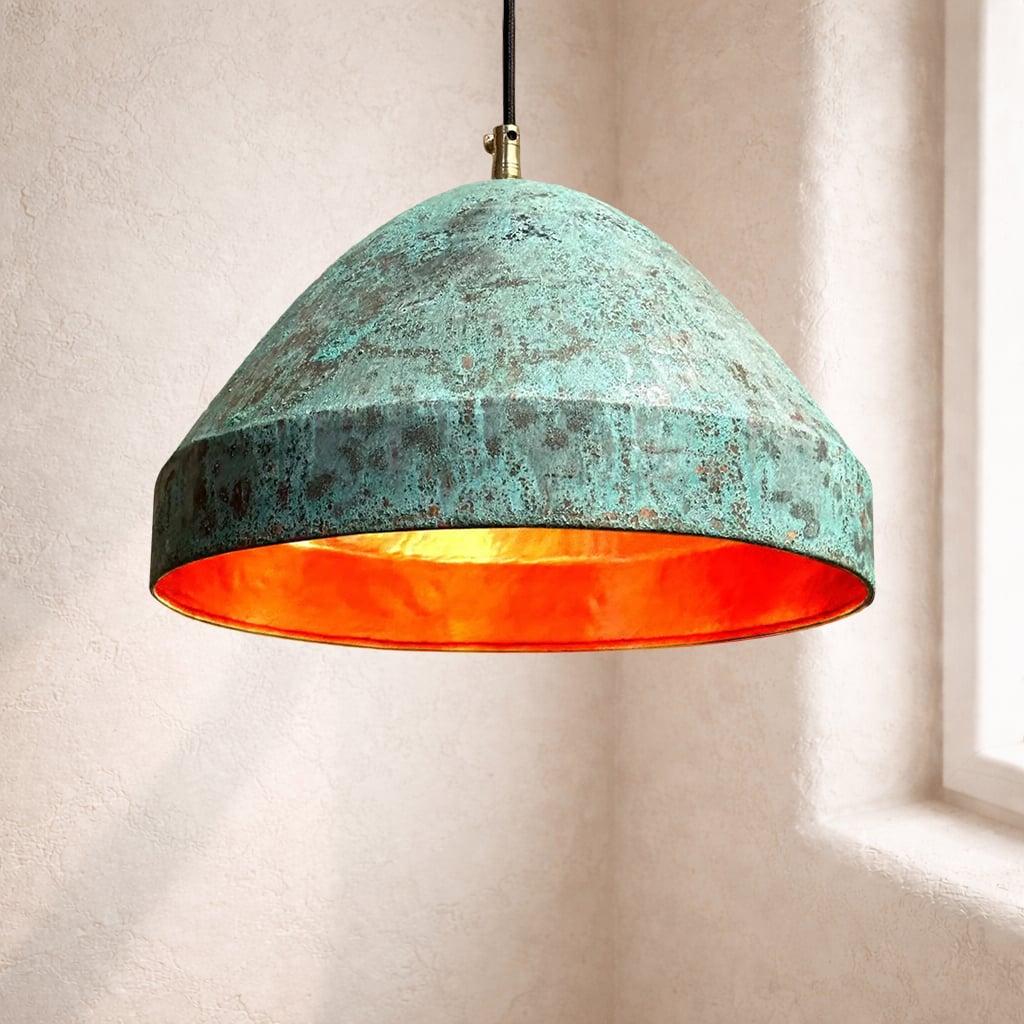 Rustic Copper Dome Pendant Light