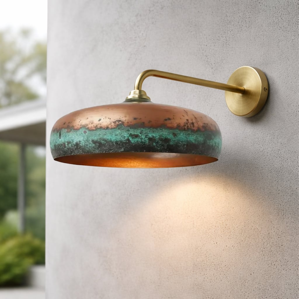 Oxidized Dome Copper Wall Sconce