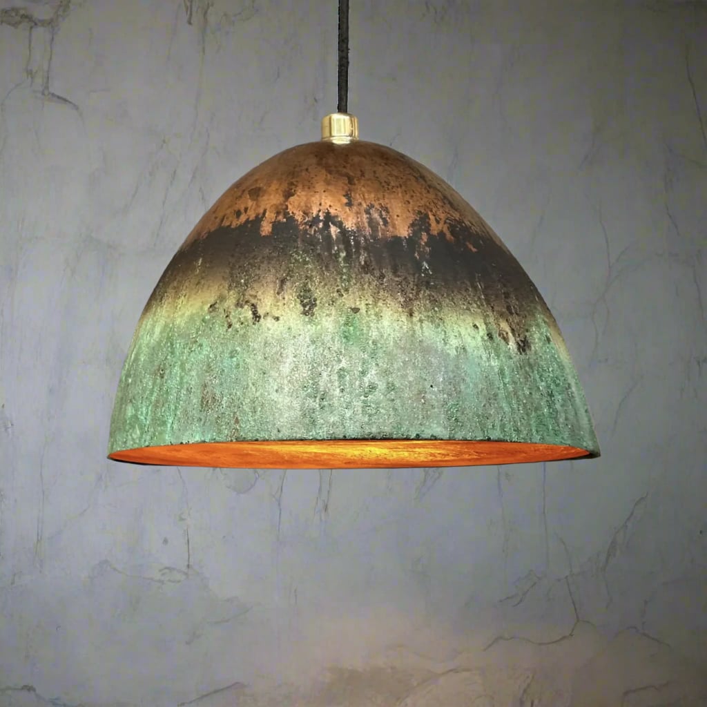 Oxidized Copper Hanging Lamp
