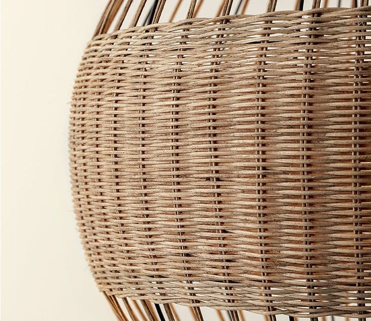 Palma Wicker Rattan Round Pendant Light
