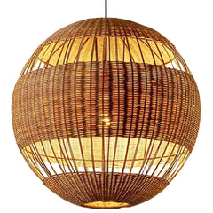Palma Wicker Rattan Round Pendant Light