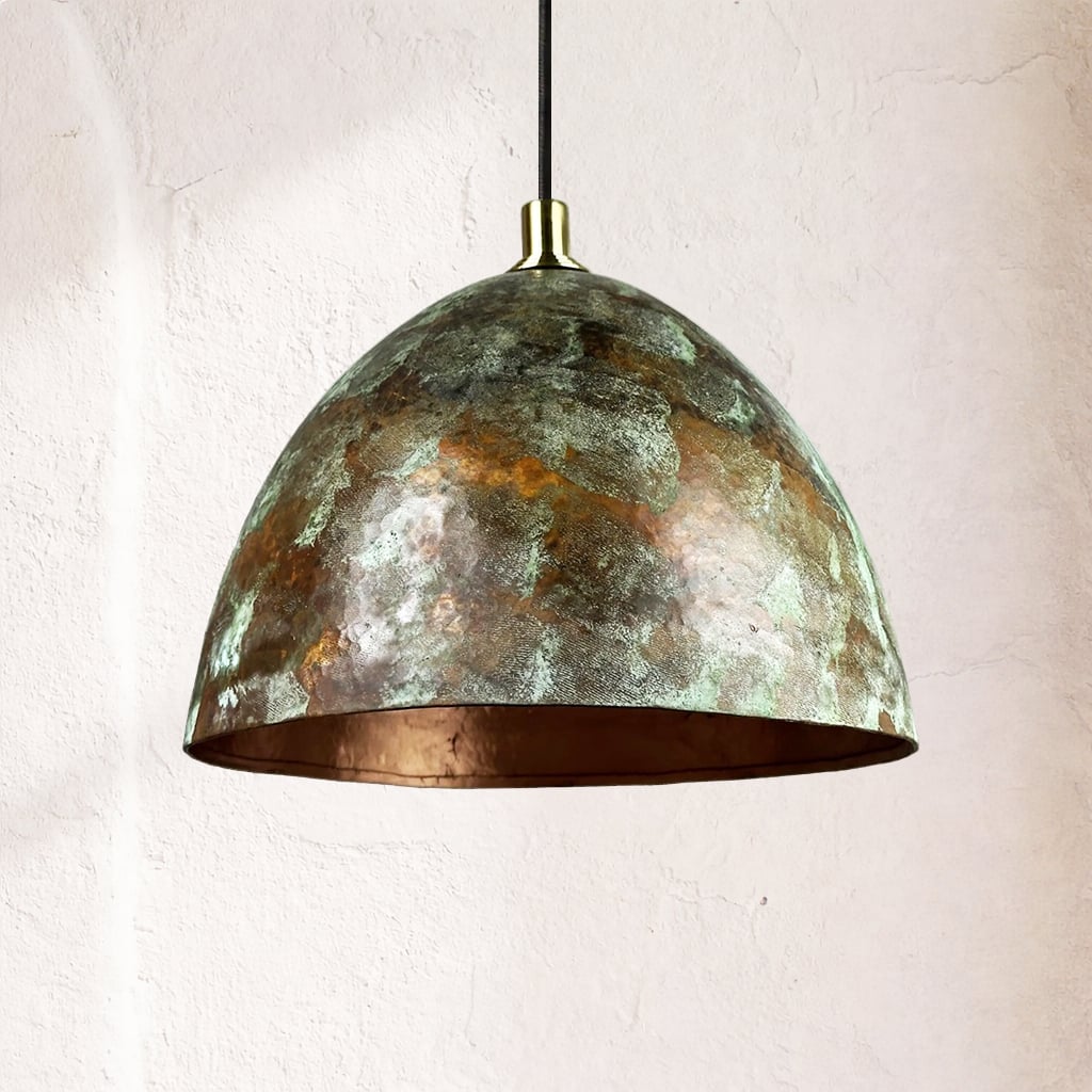 Dome-shaped Copper Pendant Lamp