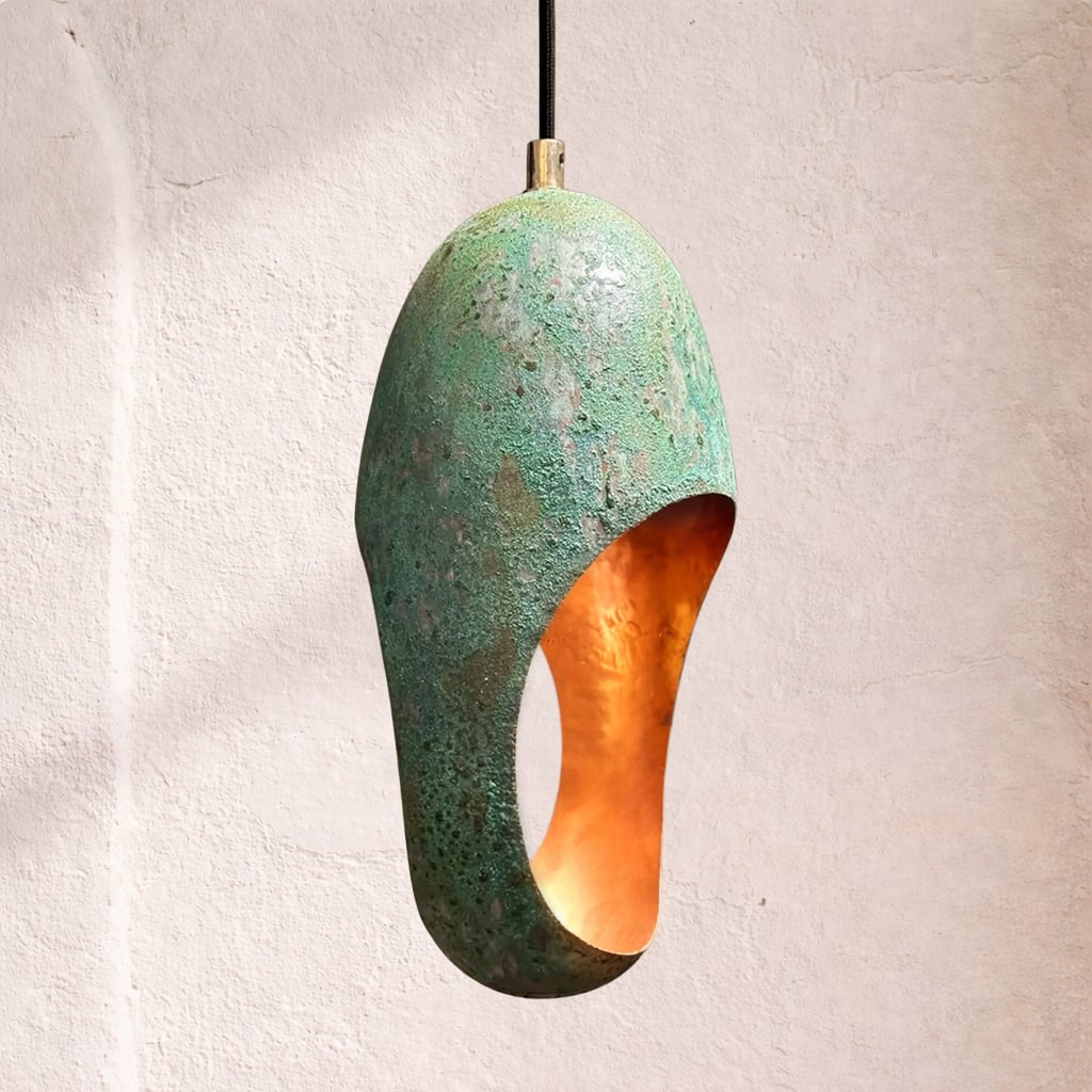 Cutout Patina Copper Pendant Light