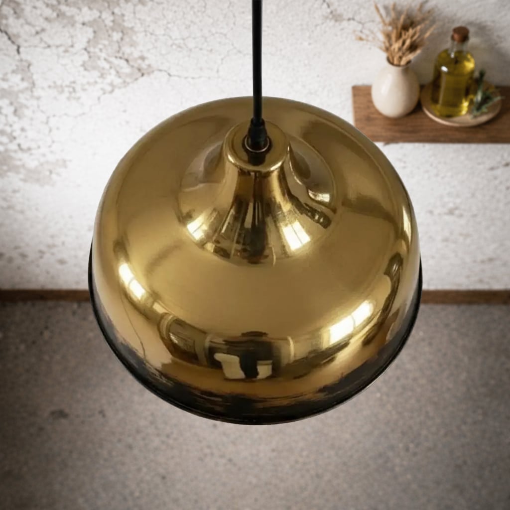 Oxidized Brass Pendant Lamp