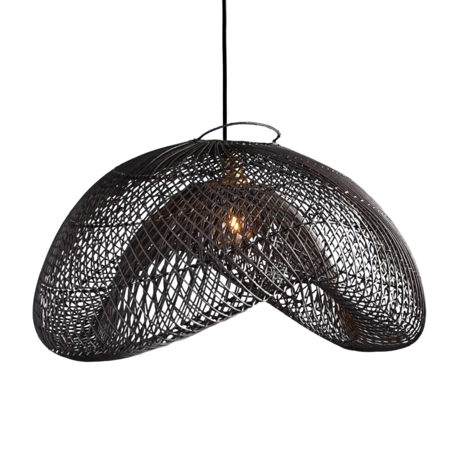 Rattan Wave Pendant Light