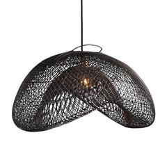 Rattan Wave Pendant Light