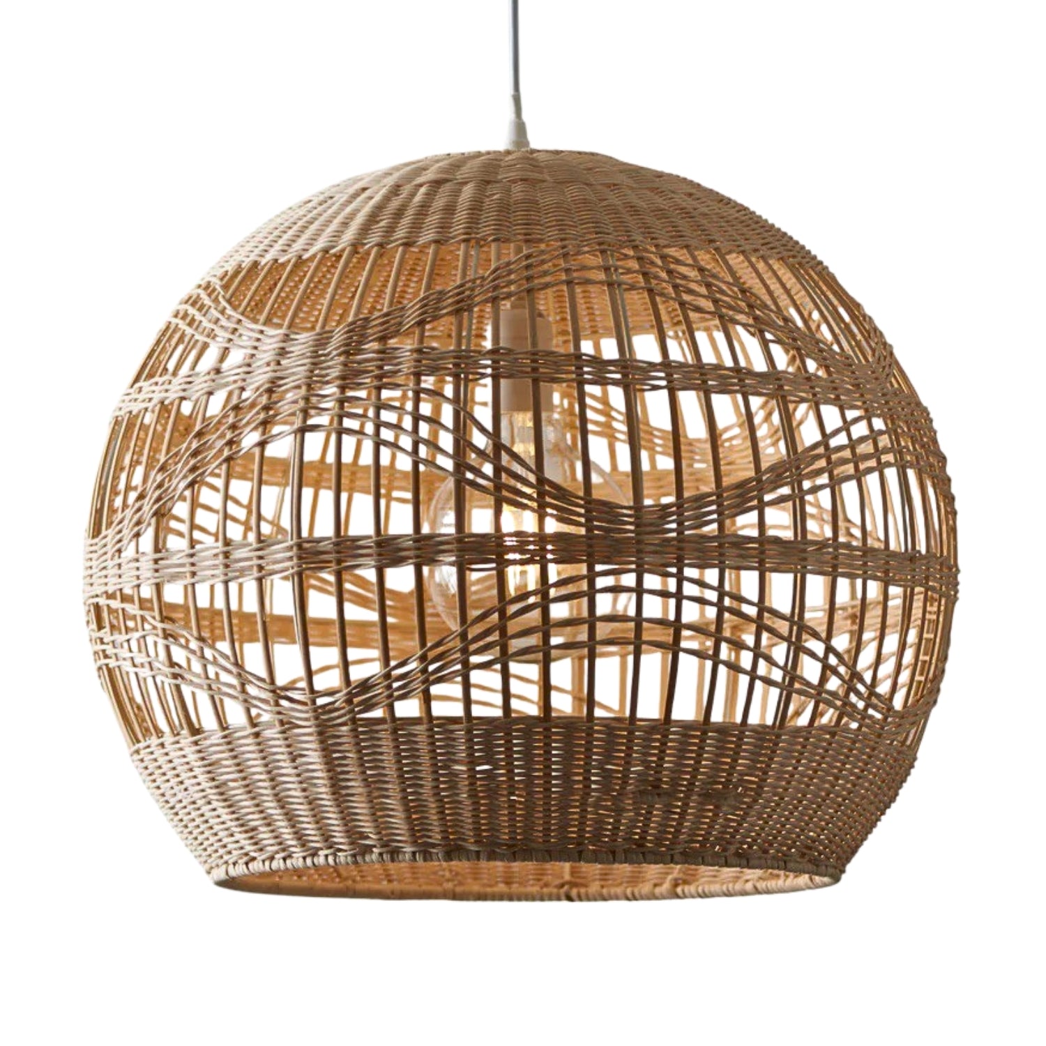 Rita Globe Wicker Rattan Pendant Light Shade