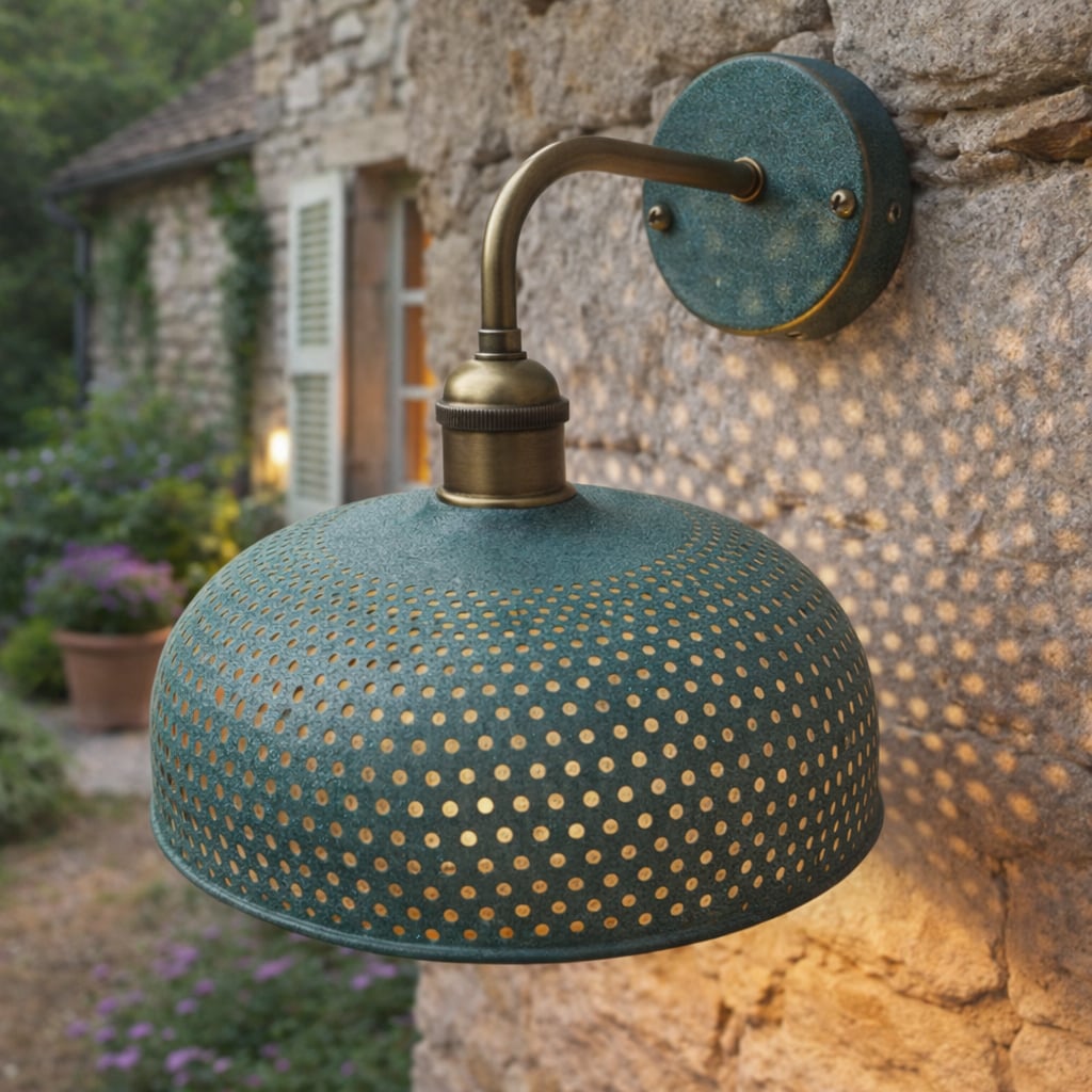 Perforated Copper Wall Sconce