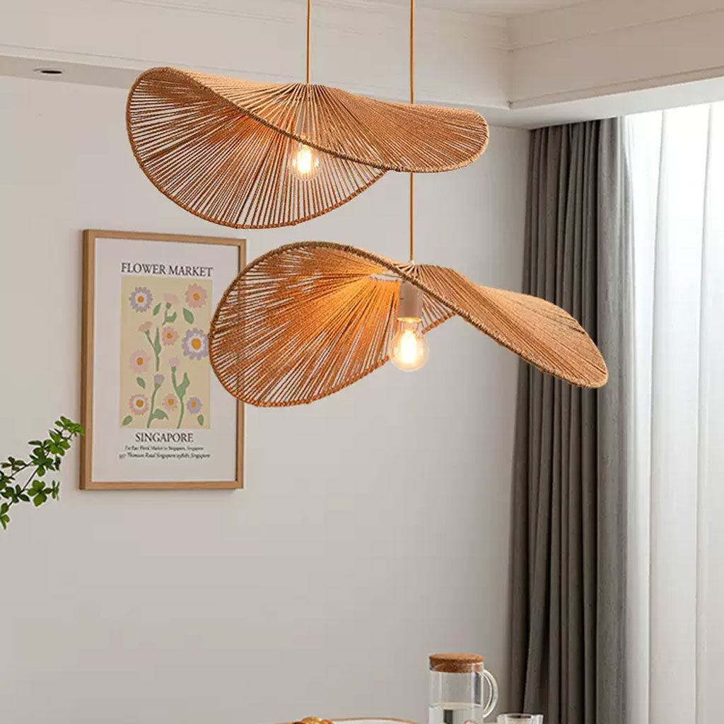 Wabi Sabi Hemp Rope Pendant Light