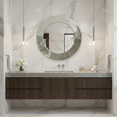 Varaudu Gold Round Wall Mirror Handmade Brass Bathroom Mirror 369099658 - Antique Brass Bathroom Mirror, Vanity Wall Decor