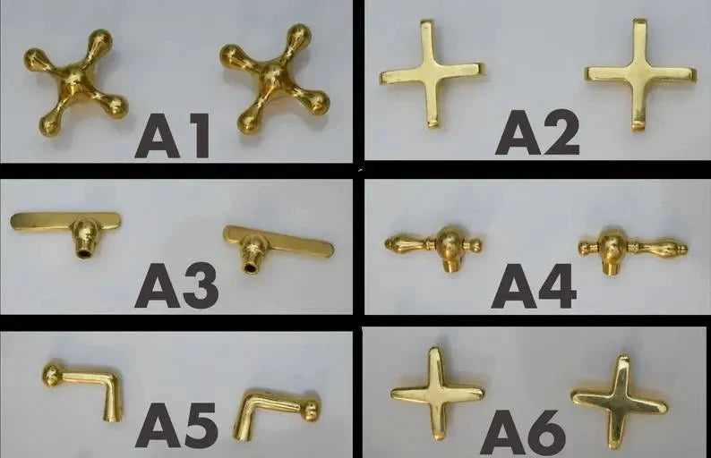 Solid Brass Bathroom Faucet – Dual Handle Classic Design