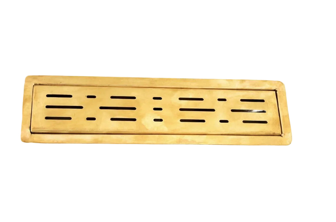 Elegant Solid Brass Linear Shower Drain for Walk-In Showers
