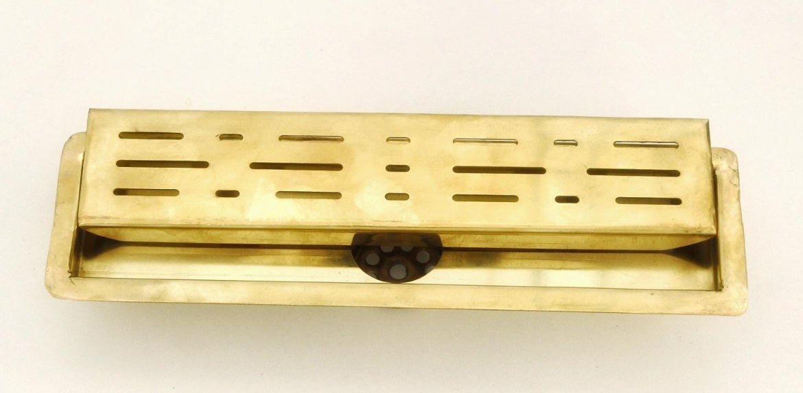 Elegant Solid Brass Linear Shower Drain for Walk-In Showers