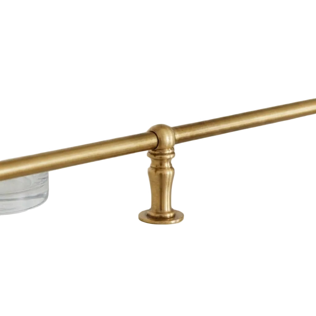 Solid Unlacquered Brass Shelf Rail for Kitchen Gallery Railing