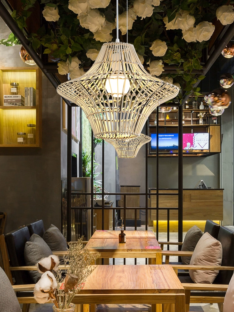 Starweave White Woven Rattan Hanging Light
