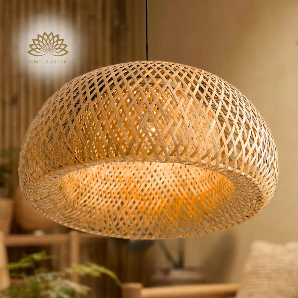 TAO Oriental Small Bamboo Basket Pendant Light