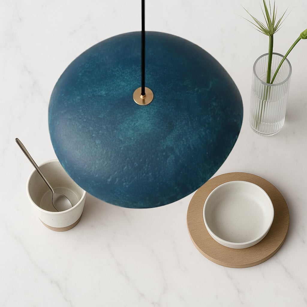 Tafat Curved Copper Pendant Light