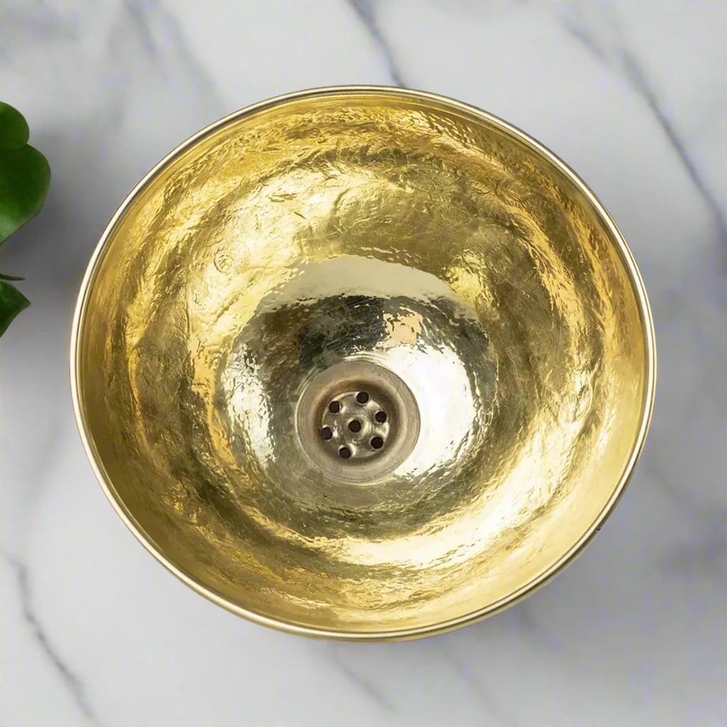 Engraved Brass Vessel Sink