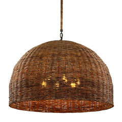 Troy Oversized Dome Wicker Rattan Pendant Light