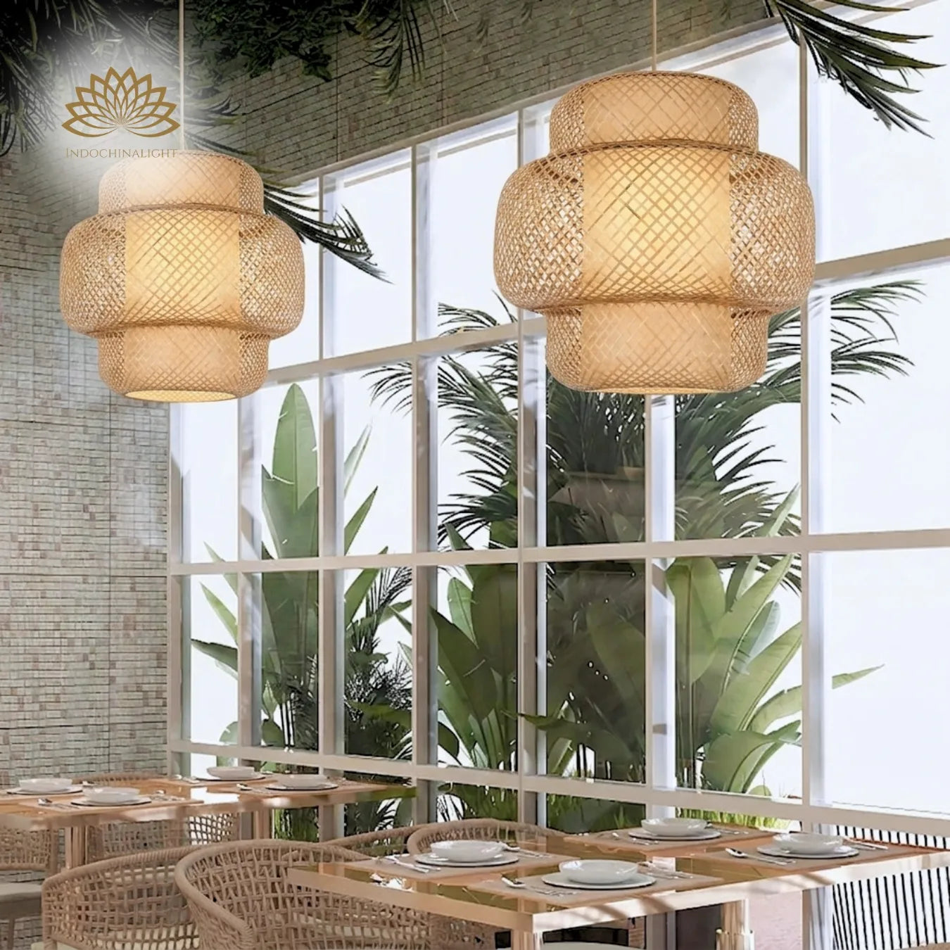 Enakshi Abstract Bamboo Pendant Light Shade
