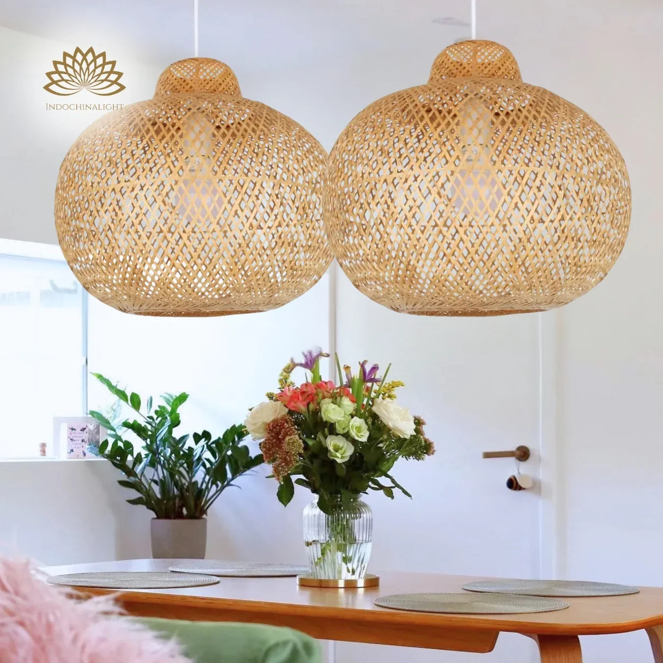 Lanna Passa Handwoven Bamboo Pendant Light Shade