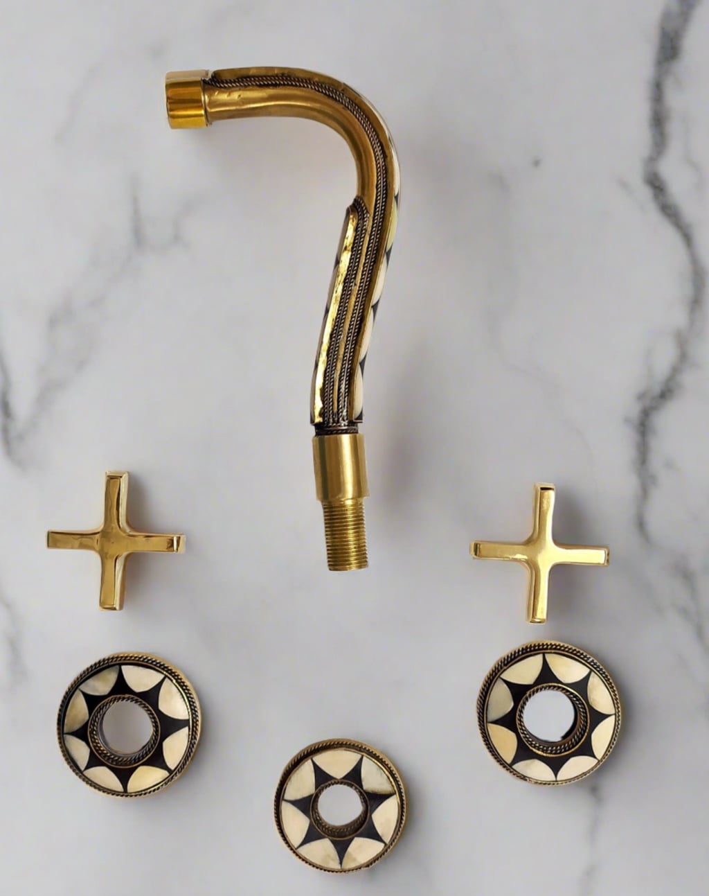 Wall Mount Faucet with Brass & Resin