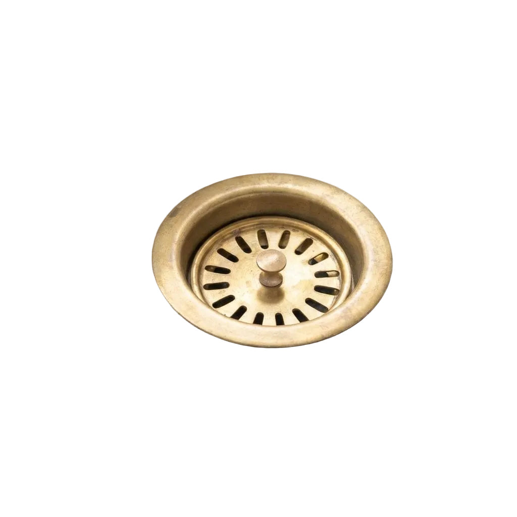 Unlacquered Brass Sink Strainer for Kitchen