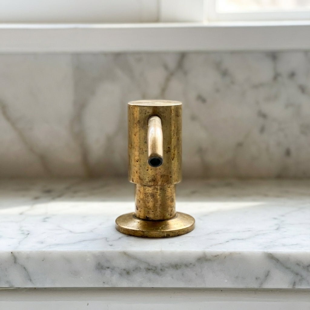 Unlacquered Brass Kitchen Sink Soap Dispenser for Elegant Homes