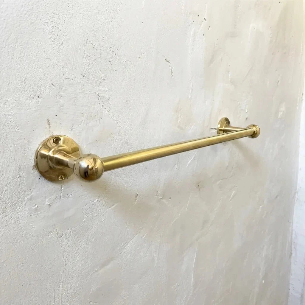 Unlacquered Brass Towel Rail – Wall Mounted Solid Brass Bathroom Towel Bar