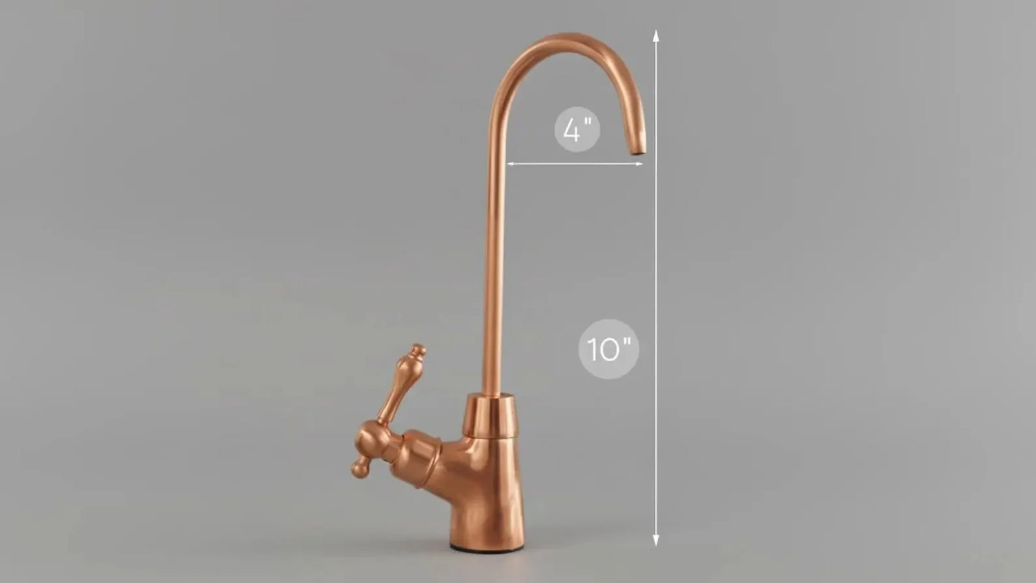 Unlacquered Copper Beverage Tap - Single Hole Bar & Prep Sink Faucet